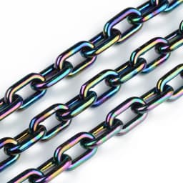 50CMX5PCS AB Colors Acrylic Link Chain Lobster Clasp Keychains For Necklace Bracelet Making Colorful Chain Plastic Chain Links