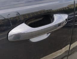 For Kia Sportage 4 QL KX5 2016 2017 2018 2019 2020 Carbon Fiber Chrome Car Door Handle Cover Trim Sticker Styling Accessories