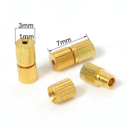 50pcs Jewelry Buckle 1mm Cord Wire String Necklace Bracelet Screw Connectors Closure Findings for Diy Jewelry Making Accessories