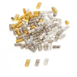 50pcs Jewelry Buckle 1mm Cord Wire String Necklace Bracelet Screw Connectors Closure Findings for Diy Jewelry Making Accessories