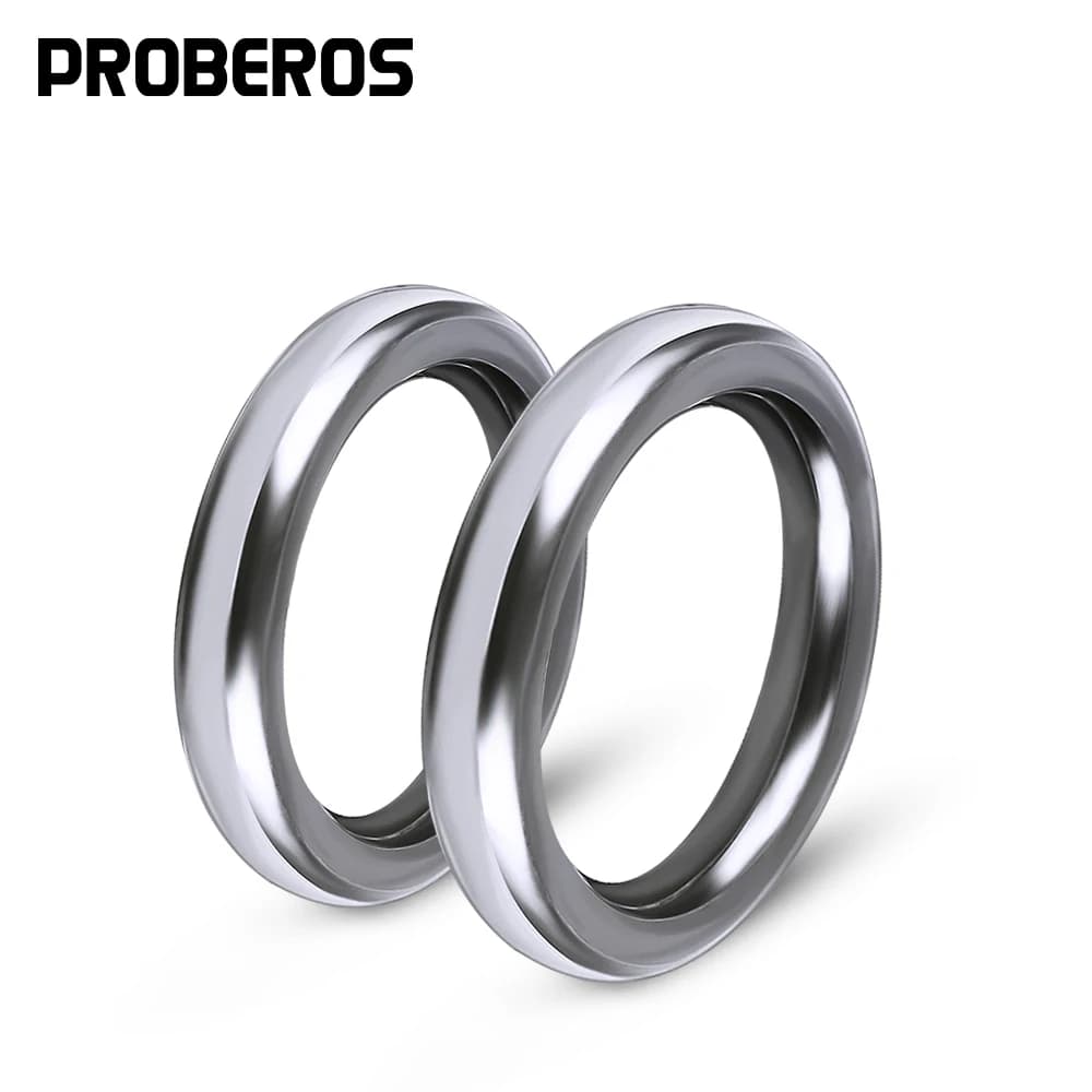 PROBEROS 20pcs 304 Stainless Steel Fishing Solid Rings 1#-5# Heave-Duty Seamless Rings Metal Polishing Jig Fishing Rings Tackle
