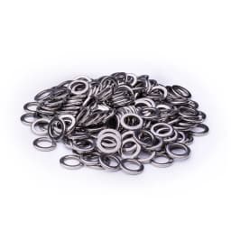 PROBEROS 20pcs 304 Stainless Steel Fishing Solid Rings 1#-5# Heave-Duty Seamless Rings Metal Polishing Jig Fishing Rings Tackle