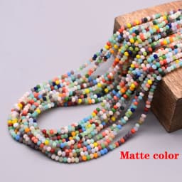 2x3mm 155pcs/Lot Rondell Austria Faceted Crystal Beaded Matte Color Round Glass Beads Loose Spacer Beads for Jewelry Making DIY
