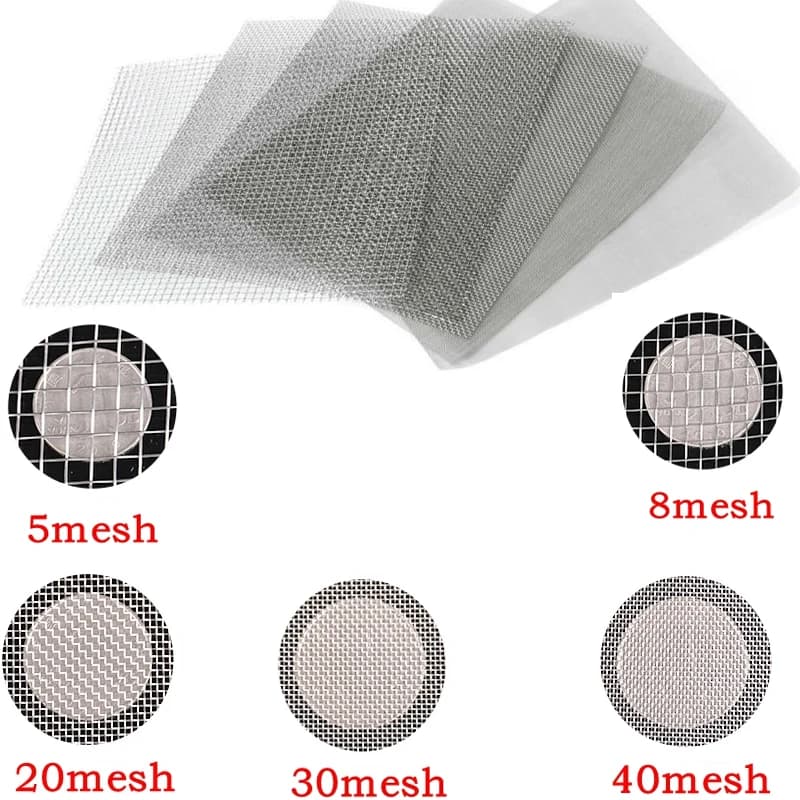 1pcs Stainless Steel Mesh 15x30cm 5-40 Mesh Stainless Steel Micron Filter Stainless Steel Screening Filter Sheet Woven Wire