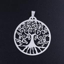 10pcs/Lot Stainless Steel Gold Color Tree of Life DIY Charms Wholesale Heart Connectors Pendant Necklace Making