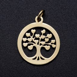 10pcs/Lot Stainless Steel Gold Color Tree of Life DIY Charms Wholesale Heart Connectors Pendant Necklace Making