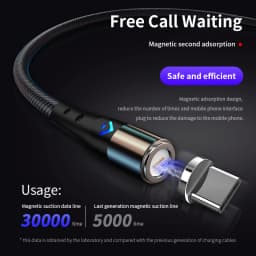 5A Magnetic USB C Cable Super Fast Charging Micro USB Type C For iPhone Samsung Xiaomi Huawei Android Charging Cable