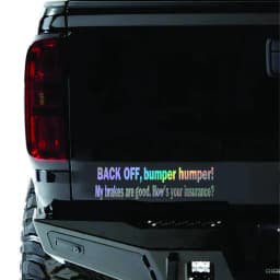 BACK OFF BUMPER HUMPER Tailgate Funny Car Truck Window Vinyl Decal Sticker Decorative Car Accessories Decals