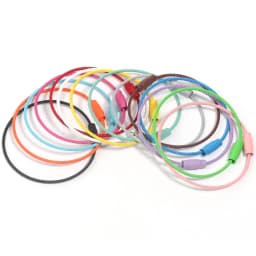10pcs Colorful Stainless Steel Wire Keychain Cable Key Ring Loop Connector for Hanging Luggage Tags ID Tags Outdoor Hiking