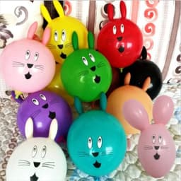 1/5/10 PCS New Cute Rabbit Inflatable Ball Birthday Wedding Anniversary Children's Day Party Decoration Latex Balloons 12-Inch