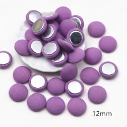 50pcs 12mm/15mm Mix Colors Fabric Covered Round Buttons Home Garden Flatback Cabochon Crafts Scrapbooking DIY