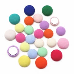 50pcs 12mm/15mm Mix Colors Fabric Covered Round Buttons Home Garden Flatback Cabochon Crafts Scrapbooking DIY