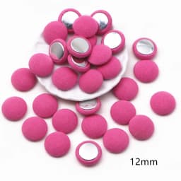50pcs 12mm/15mm Mix Colors Fabric Covered Round Buttons Home Garden Flatback Cabochon Crafts Scrapbooking DIY
