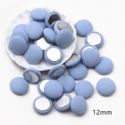 50pcs 12mm/15mm Mix Colors Fabric Covered Round Buttons Home Garden Flatback Cabochon Crafts Scrapbooking DIY