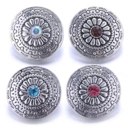 Color Crystal 18MM Snap Button Jewelry Women Fashion DIY Snap Button Bangle Necklace 5Pcs Mixed Accessories Gift Wholesale
