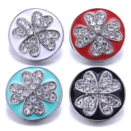 Color Crystal 18MM Snap Button Jewelry Women Fashion DIY Snap Button Bangle Necklace 5Pcs Mixed Accessories Gift Wholesale