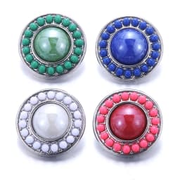Color Crystal 18MM Snap Button Jewelry Women Fashion DIY Snap Button Bangle Necklace 5Pcs Mixed Accessories Gift Wholesale