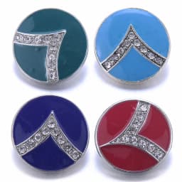 Color Crystal 18MM Snap Button Jewelry Women Fashion DIY Snap Button Bangle Necklace 5Pcs Mixed Accessories Gift Wholesale