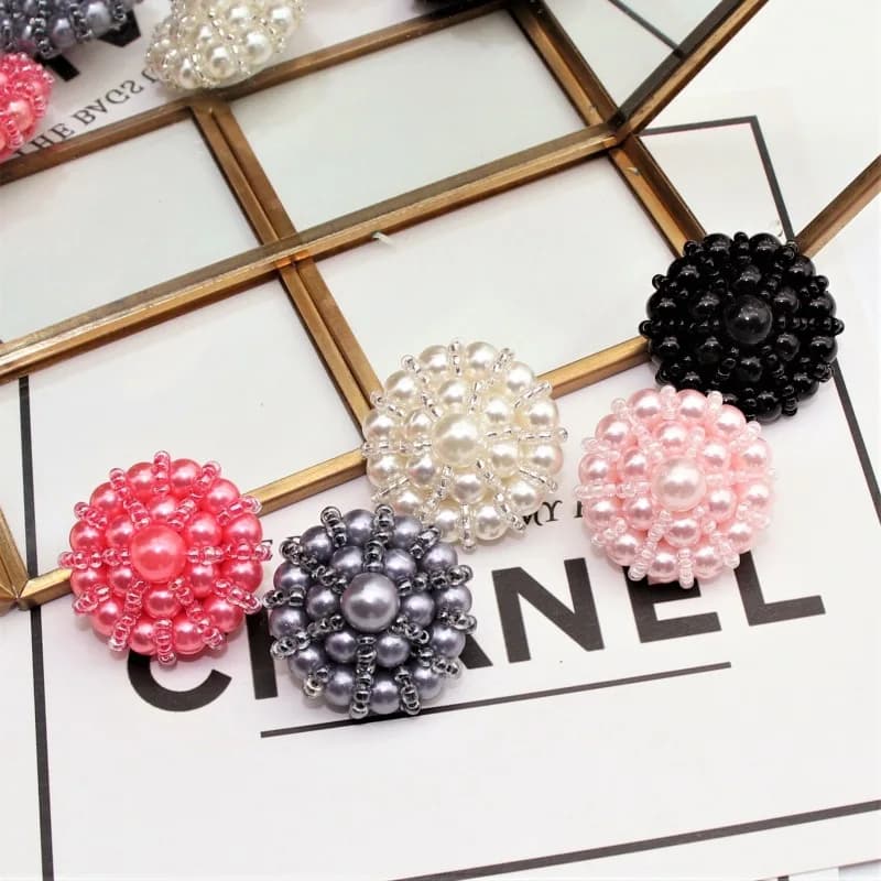 New Fashion High-end Clothing Decoration Coat Sweater DIY Handmade Pearl Button Supplies 1pcs