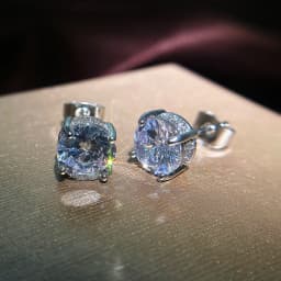 Huitan Luxury Silver Color Solitaire CZ Stud Earrings Versatile Style Birthday Lady Gift Delicate Women Earrings Classic Jewelry