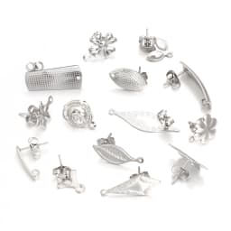 10pcs/Lot Stainless Steel Geometric Leaf Snowflake Earring Stud Earring Posts Connector For DIY Earring Jewelry Making Supplies
