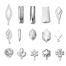 10pcs/Lot Stainless Steel Geometric Leaf Snowflake Earring Stud Earring Posts Connector For DIY Earring Jewelry Making Supplies