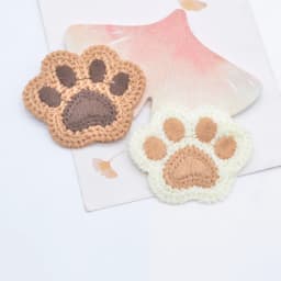 10Pcs Cartoon Bear Paw Applique for DIY Baby Clothes Hat Shoes Sewing Patches Headwear Hair Loop Clips Decor Accessories