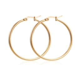 10pcs 5pair Fashion Stainless Steel Earrings Golden Silver Color Round Hoop Earrings Fashion Jewelry Base Earring for Women Gift
