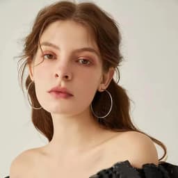 10pcs 5pair Fashion Stainless Steel Earrings Golden Silver Color Round Hoop Earrings Fashion Jewelry Base Earring for Women Gift