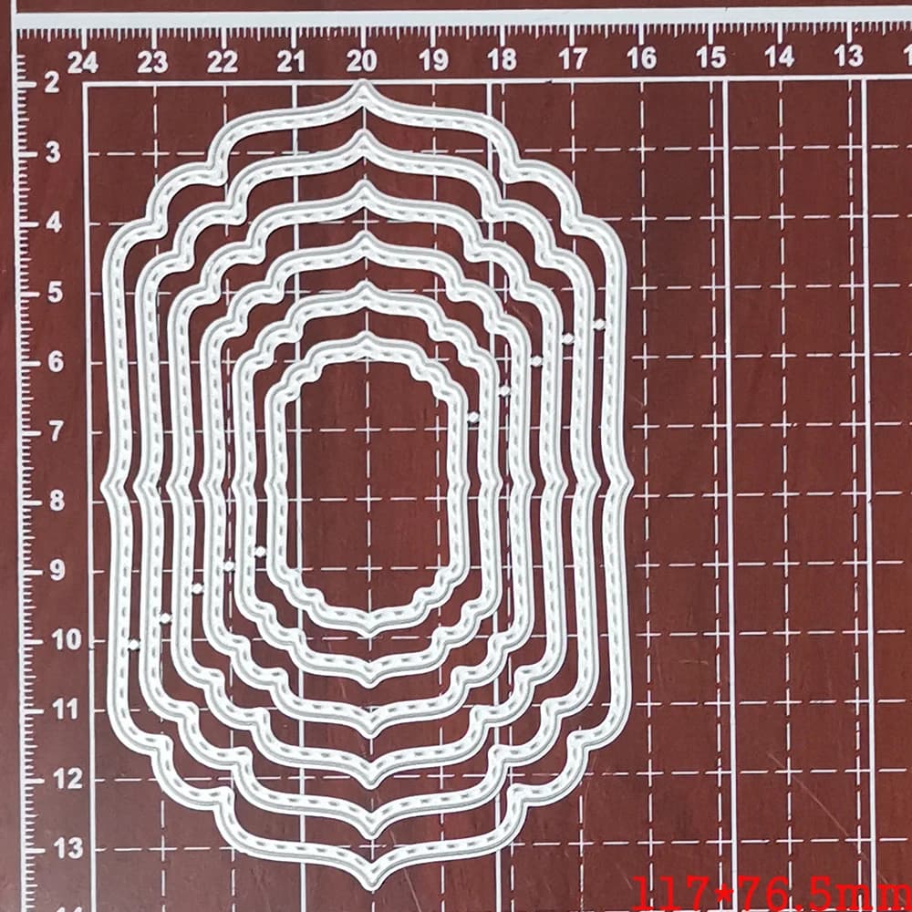 Layer Wave Frame Metal Cutting Dies New 2021 Metal Dies For DIY Scrapbooking Card Making Metal Craft Dies Cuts Embossing