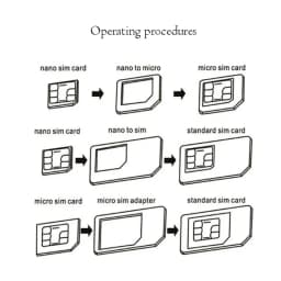 Micro Nano SIM Card Adapter 4 In 1 Micro Sim Adapter With Eject Pin Key Mobile Phone SIM Holder Set