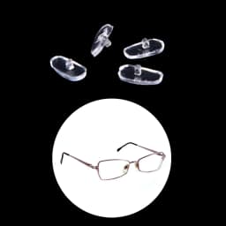100PCS=50Pairs Oval Silicone Nose Pads On Glasses Embedding Cassette Anti-Slip Accessories For Frameless Eyeglasses
