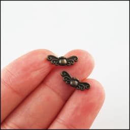 80Pcs Retro Tibetan Silver Bronze Tone Gold Silver Color Animal Wings Spacer Beads Charms 4.5x14mm