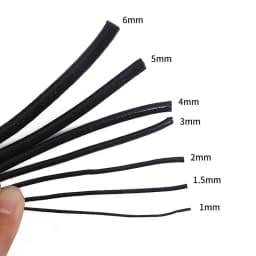 Genuine Leather Round Rope Cord Dark Brown/Nude/Black Beading Cords String Strap For DIY Sewing Woven Necklace Bracelet Supplies