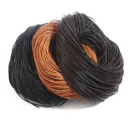 Genuine Leather Round Rope Cord Dark Brown/Nude/Black Beading Cords String Strap For DIY Sewing Woven Necklace Bracelet Supplies