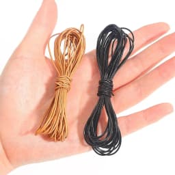 Genuine Leather Round Rope Cord Dark Brown/Nude/Black Beading Cords String Strap For DIY Sewing Woven Necklace Bracelet Supplies