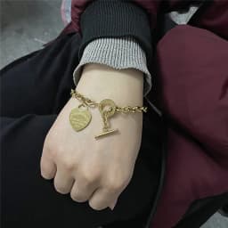 Stainless Steel Love Heart Bracelets For Women Party Jewelry Gift Fashion Joyas De Chain Charm Bracelets Homme Wholesale