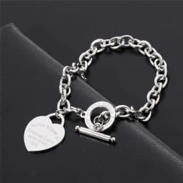 Stainless Steel Love Heart Bracelets For Women Party Jewelry Gift Fashion Joyas De Chain Charm Bracelets Homme Wholesale