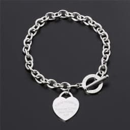 Stainless Steel Love Heart Bracelets For Women Party Jewelry Gift Fashion Joyas De Chain Charm Bracelets Homme Wholesale