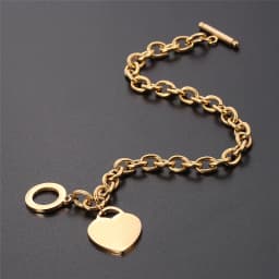 Stainless Steel Love Heart Bracelets For Women Party Jewelry Gift Fashion Joyas De Chain Charm Bracelets Homme Wholesale