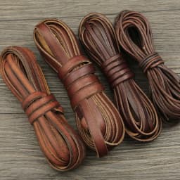 2 Meters Retro High Quality Genuine Leather Cord 1.5-10mm Round/Flat Strand Cow Leather Rope Fit Necklace Bracelets DIY Jewelry