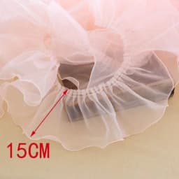 3 Meters/Lot 11 Colors 15-20cm Wide Organza Lace Curtains Purple Pink White Coral Pink Purple Gauze Pleated Lace X962