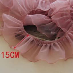 3 Meters/Lot 11 Colors 15-20cm Wide Organza Lace Curtains Purple Pink White Coral Pink Purple Gauze Pleated Lace X962