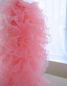3 Meters/Lot 11 Colors 15-20cm Wide Organza Lace Curtains Purple Pink White Coral Pink Purple Gauze Pleated Lace X962