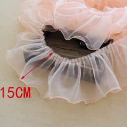3 Meters/Lot 11 Colors 15-20cm Wide Organza Lace Curtains Purple Pink White Coral Pink Purple Gauze Pleated Lace X962