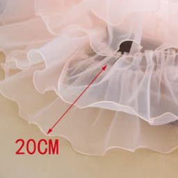 3 Meters/Lot 11 Colors 15-20cm Wide Organza Lace Curtains Purple Pink White Coral Pink Purple Gauze Pleated Lace X962