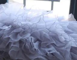 3 Meters/Lot 11 Colors 15-20cm Wide Organza Lace Curtains Purple Pink White Coral Pink Purple Gauze Pleated Lace X962
