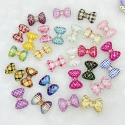30Pcs Kawaii Cute Colorful Bows Flat Back Resin Cabochons Scrapbooking DIY Jewelry Craft Decoration Accessories C97