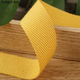 Kewgarden Twill Cotton Linen Ribbon 38mm 25mm 10mm 1" 1-1/2" Handmade Tape DIY Hairbow Accessories Packing Webbing 10 Yards