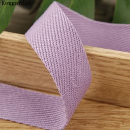 Kewgarden Twill Cotton Linen Ribbon 38mm 25mm 10mm 1" 1-1/2" Handmade Tape DIY Hairbow Accessories Packing Webbing 10 Yards